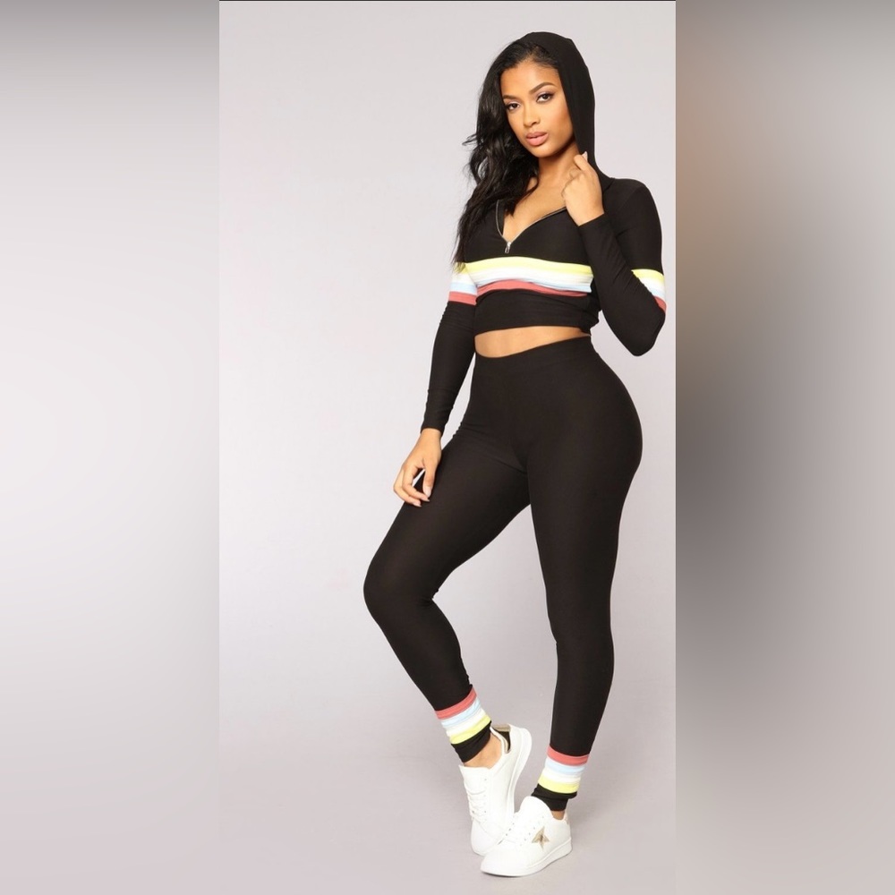 Fashion Nova Soni Stripe Lounge Set